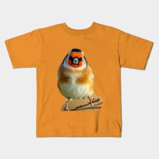 Goldfinch on teasels Kids T-Shirt